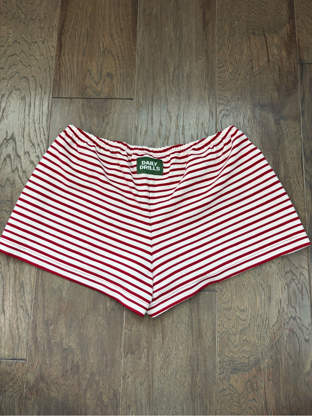 Daily Drills Red & White Striped Athletic Women's Shorts